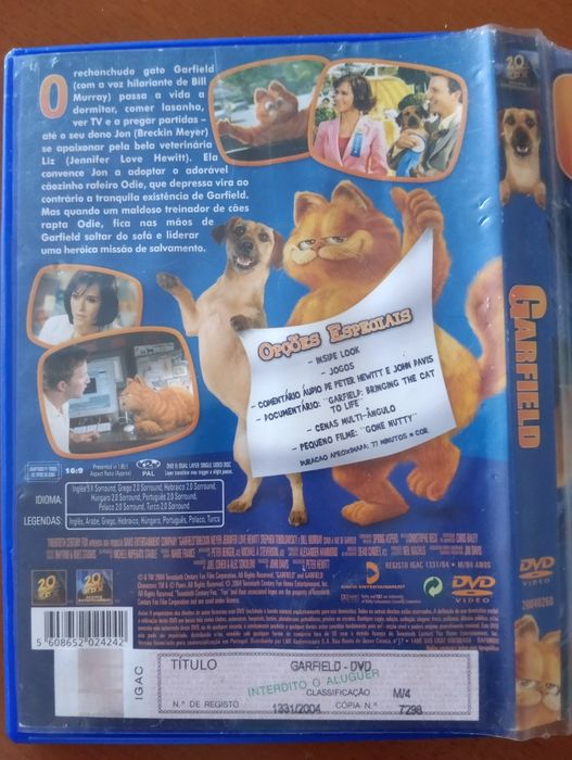 DVD Garfield.     .