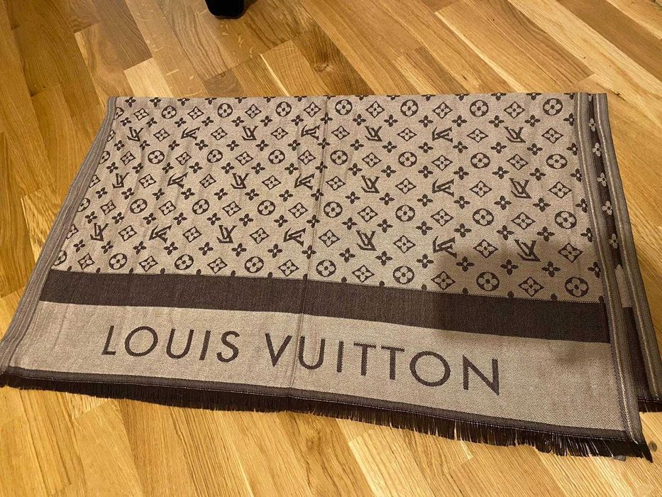Szalik dwustronny Louis Vuitton Szal jasnybrąz Chusta