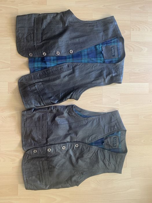 Kamizelka skorzana, braz, rozm. L