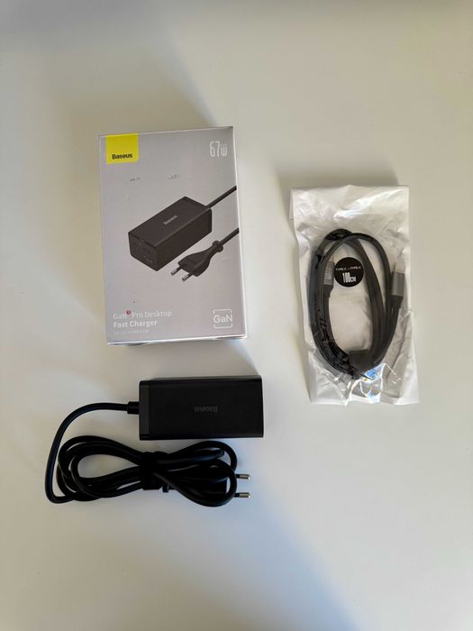 Zasilacz Baseus 67W, GaN 5, USB-C, USB-A, HDMI. Lublin