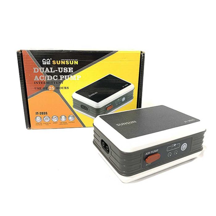 Компресор Sunsun JT-203S на акумуляторі двоканальний до 200 л