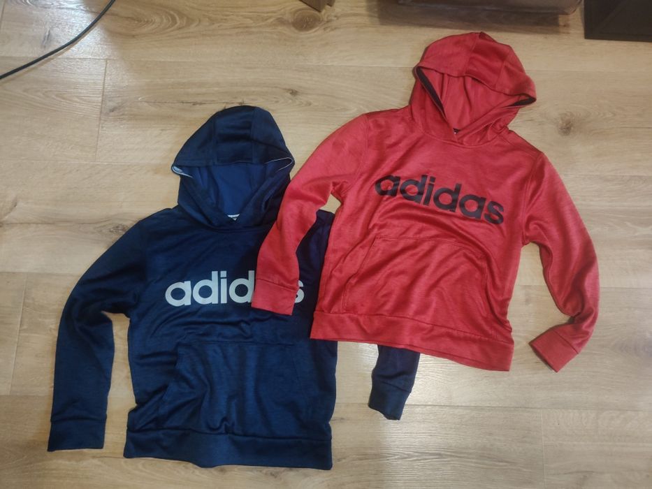 Bluza Adidas dziecięca czerwono-niebieska komplet 10 12 lat