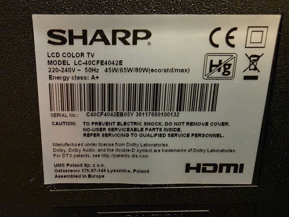 Telewizor Sharp 40"
