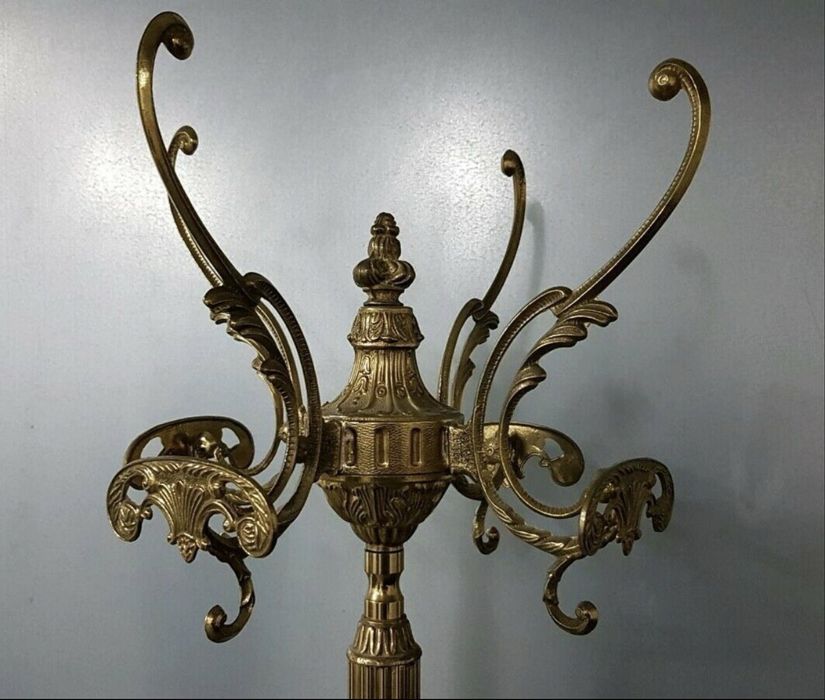 Напольний вішак  вешалка для одягу. Латунь