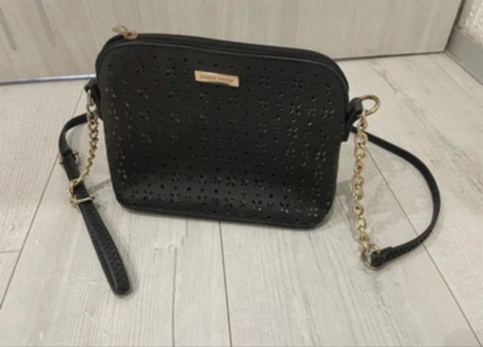 Torebka listonoszka zamki ażurowa czarna Jenny Fairy