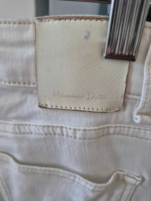 Calças brancas coulotte Massimo Dutti