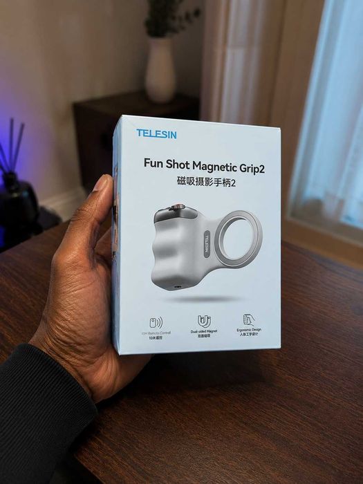 Telesin Fun Shot Magnetic Grip 2 | Bluetooth | MagSafe | Novo