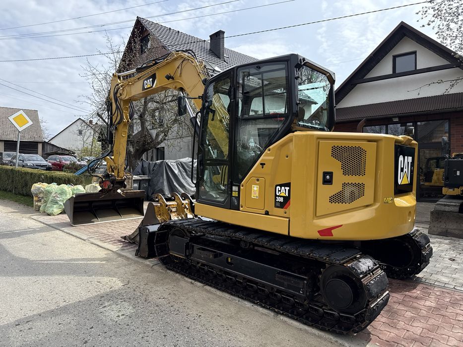 Minikoparka Caterpillar CAT 308 CR 07A z Niemiec 8ton 3400mth nowy model