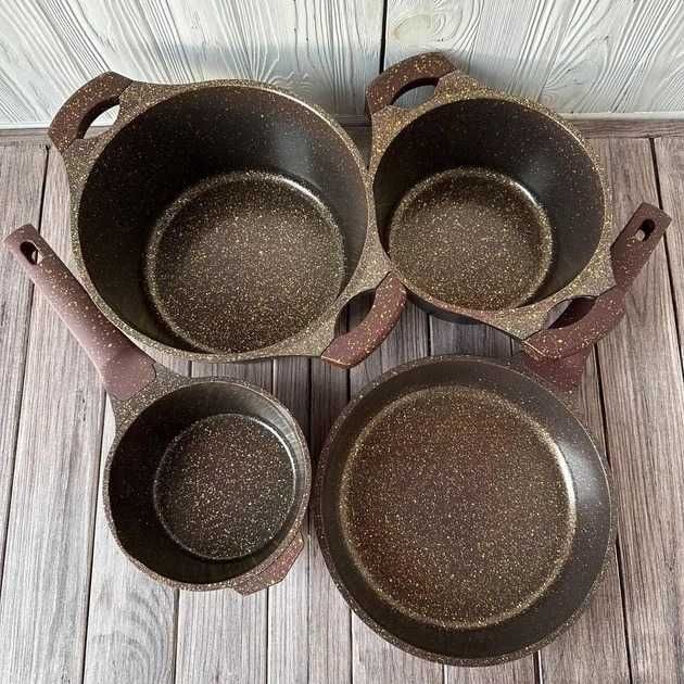 Набор посуды каструль с гранитным антипригарным покрытием 7️⃣ предмет.