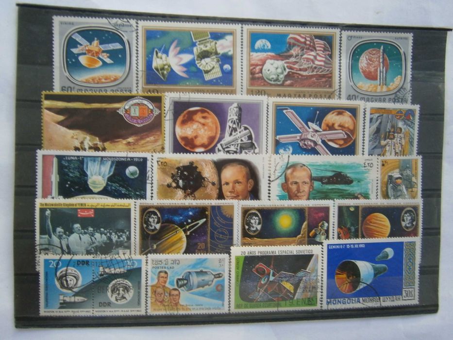 56 selos do tema Astronáutica todos diferentes