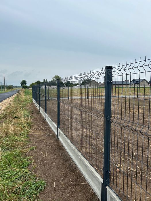 Ogrodzenie panelowe 3D KOMPLET słupki panele podmurówki obejmy BRAMY