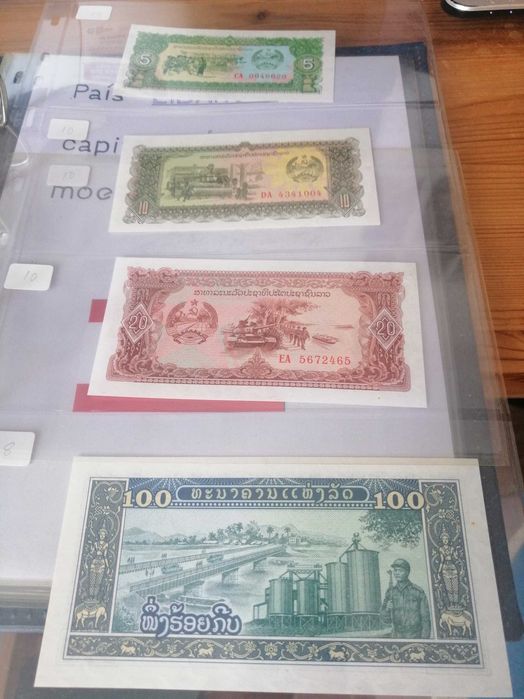 LAOS 4 NOTAS Novas - NÃO CIRCULADAS conforme as fotos