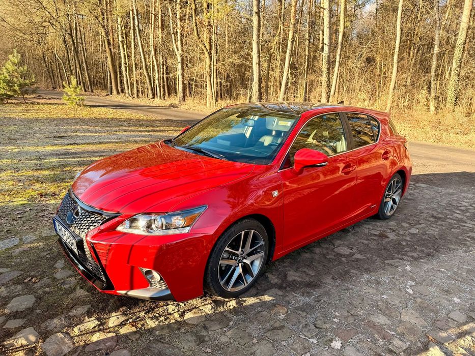Lexus CT F-Sport, Czerwony, Zadbany, Po dużym serwisie!