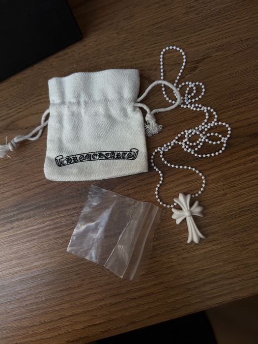 Хрестик, підвіска, Chrome Hearts, білий, бу
