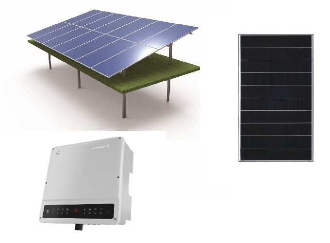 ZESTAW 8,2kW GoodWe GW8KET + Panele ECODELTA 410M konstrukcja grunt