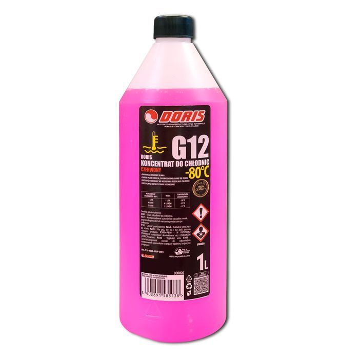 Koncentrat płynu do chłodnic G12+ -80°C DORIS 1L 1szt