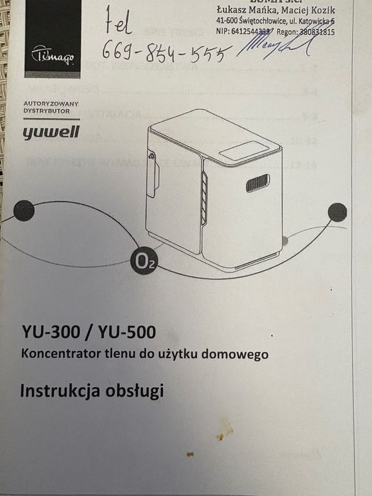 Koncentrator tlenu yuwell yu500