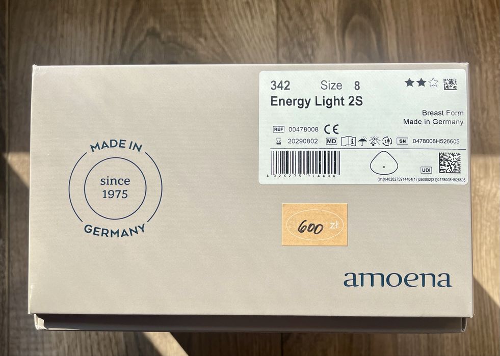 Proteza piersi Amoena Energy light 2 S rozmiar 8