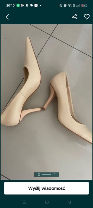 Buty Mango kremowe 37