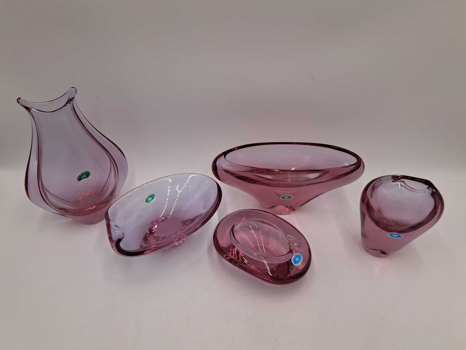 Wazon szklany patera misa ŻBS Czechosłowacja Miroslav Klinger lata 60.