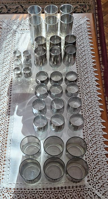 Szklanki, kieliszki, lampki do wina, literatki Zestaw Krosno