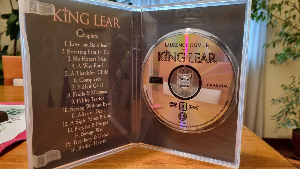 Vendo DVD Filme "KING LEAR", com Laurence Olivier (Edição Inglesa) !