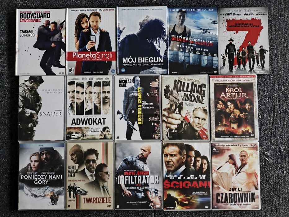 Filmy DVD różne płyty