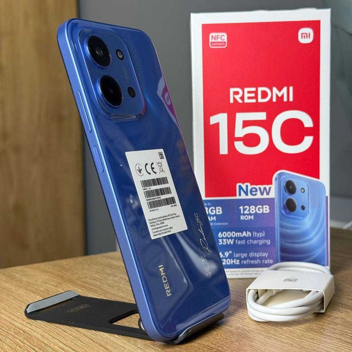 НОВИЙ Телефон Xiaomi Redmi 15C 8/256Gb NFC Blue Купити Смартфон