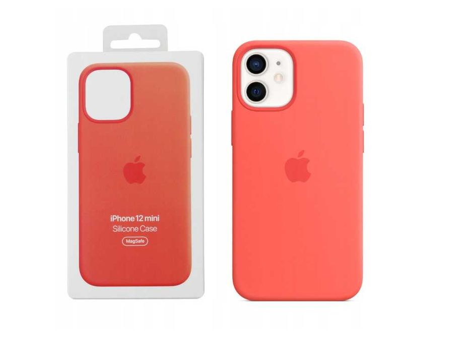 Apple iPhone 12 mini Etui Silicone Case MagSafe MHKP3ZM/A - grejpfrutowy (Pink Citrus)
