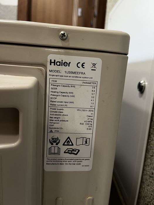 Sprzedam klime Haier uszkodzoną
