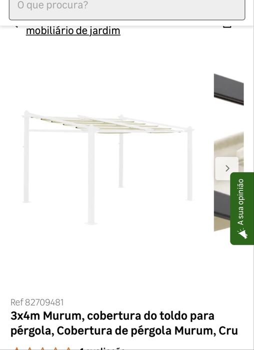 Toldo para pérgula 3x4m