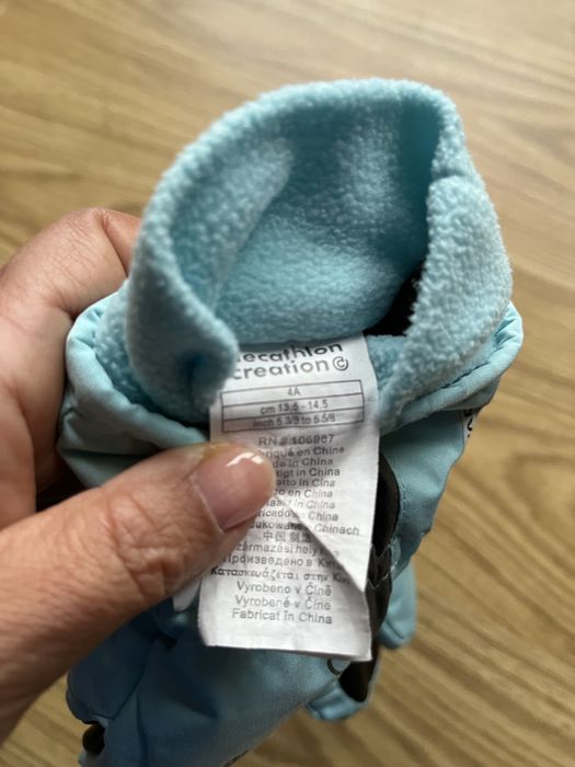 Luvas para neve criança. 4 anos.