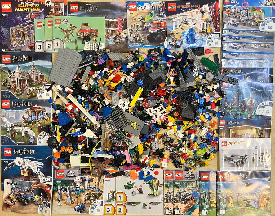 Klocki zabawki mix BRICKI mega block z instrukcjami lego razem 5kg