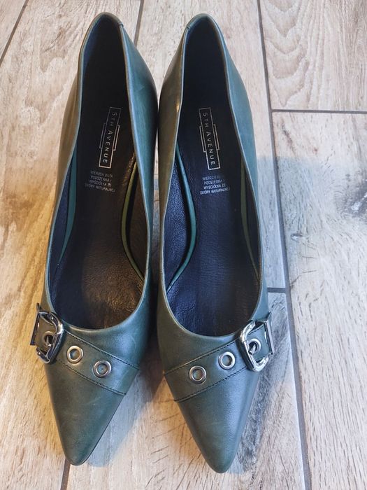 Szpilki skórzane 39