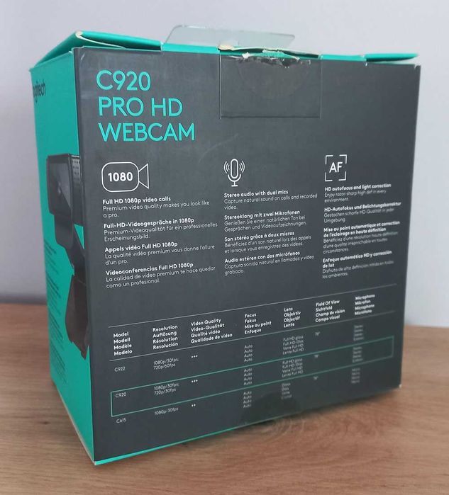 C920 Pro HD Webcam kamera internetowa Logitech logi głośniki wbudowane