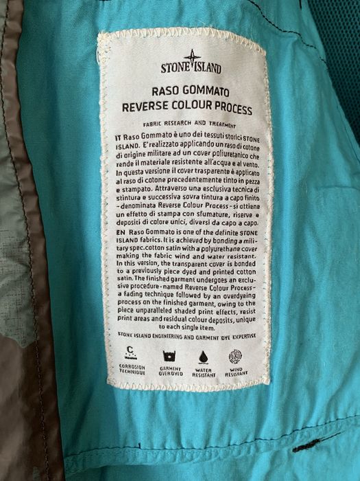 Stone Island Raso Gommato Jacket Reverse Colour Process