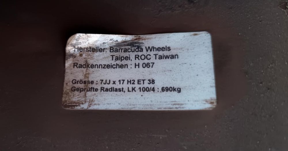 Alufelgi barracuda 17 4x100