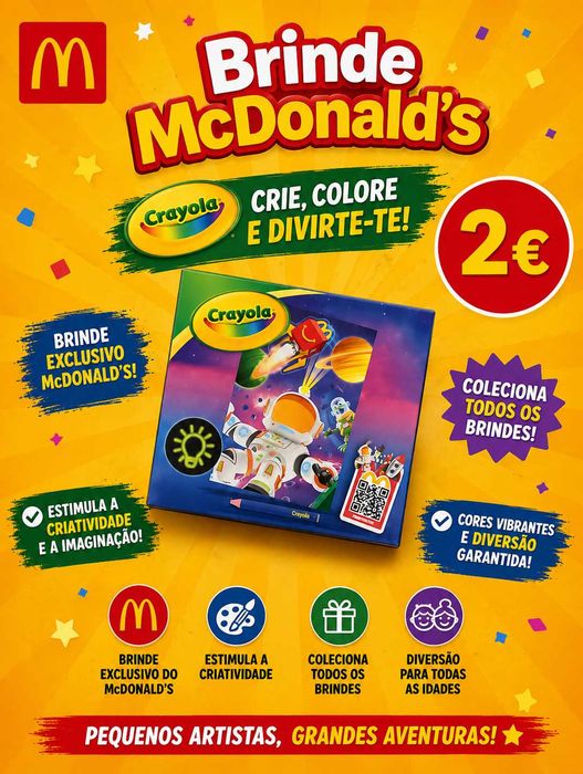 Brinde Macdonalds - Crayola