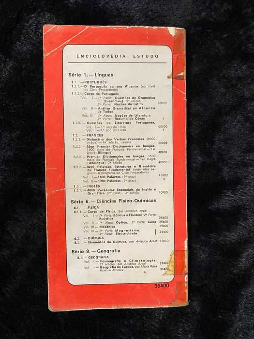 Elementos de Química - Américo Areal, Enciclopédia Estudo, Edições ASA Vintage