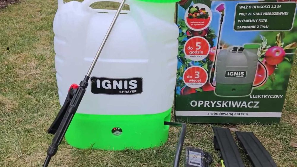 Акумуляторний оприскувач / опрыскиватель IGNIS для теплиці зарядний пристрій новий