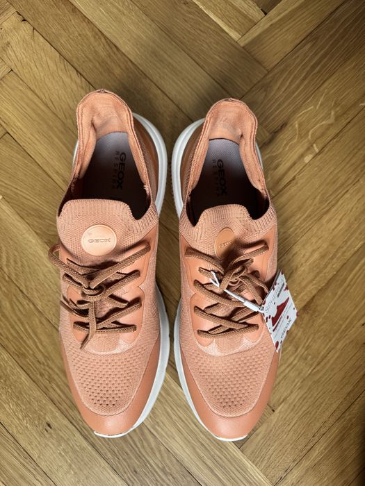 GEOX NOWE sneakersy damskie Spherica Actif r. 41 brzoskwiniowe