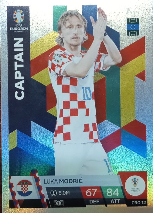 Carta Max Attach Euro Luka Modrić Cro 12 Captain