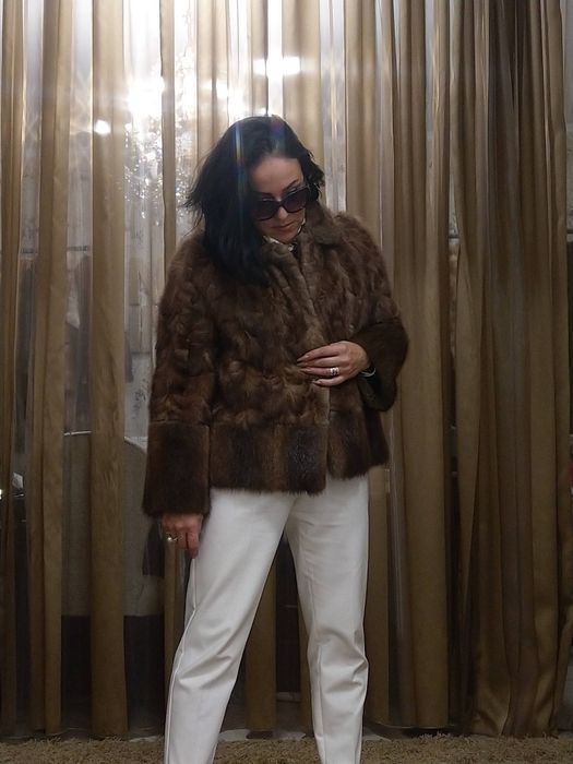 Casaco em pêlo verdadeiro de Vison