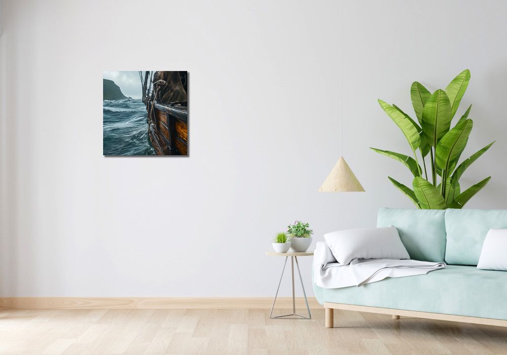 Obraz 50x50cm Statek na Falach
