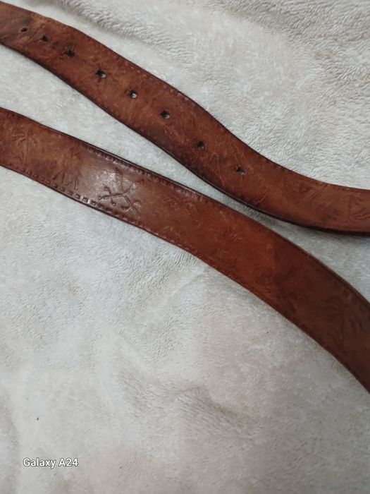 Ремінь шкіряний вінтажний з металевою пряжкою TANGER