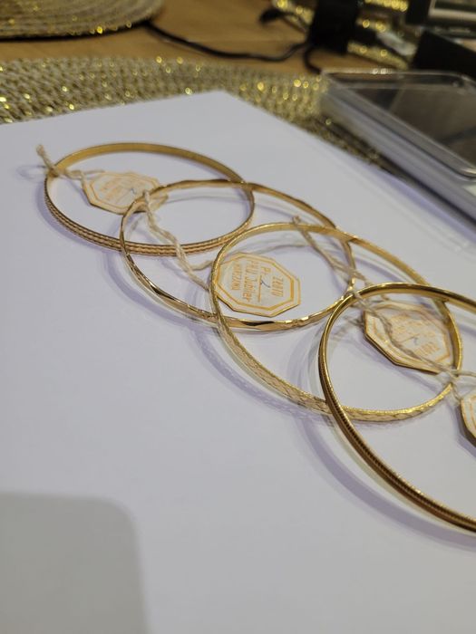 Cztery złote Bransolety okrągłe, złoto 18k, próba 750, 40gram OKAZJA