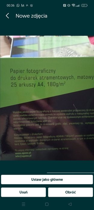 Papier fotograficzny do zdjęć Agama