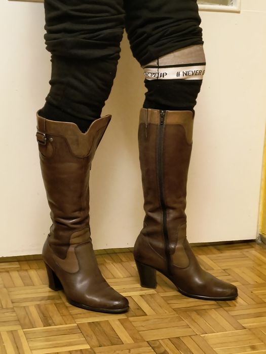 Botki ocieplane, rozm. 39, brąz