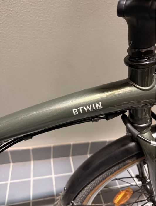 Bicicleta Elétrica Dobrável BTwin E FOLD 500 Verde