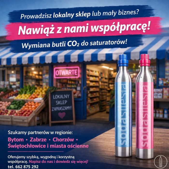 Współpraca - punkt wymiany naboi CO2 do saturatorów wody